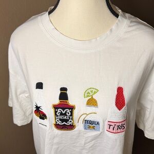 WHY DRESS white sequined shirt size medium